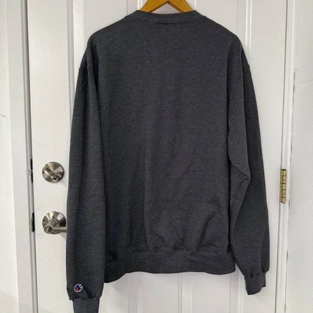 Stanford University Dad Patch Letter Champion Charcoal‎ Gray Sweatshirt Sz Large